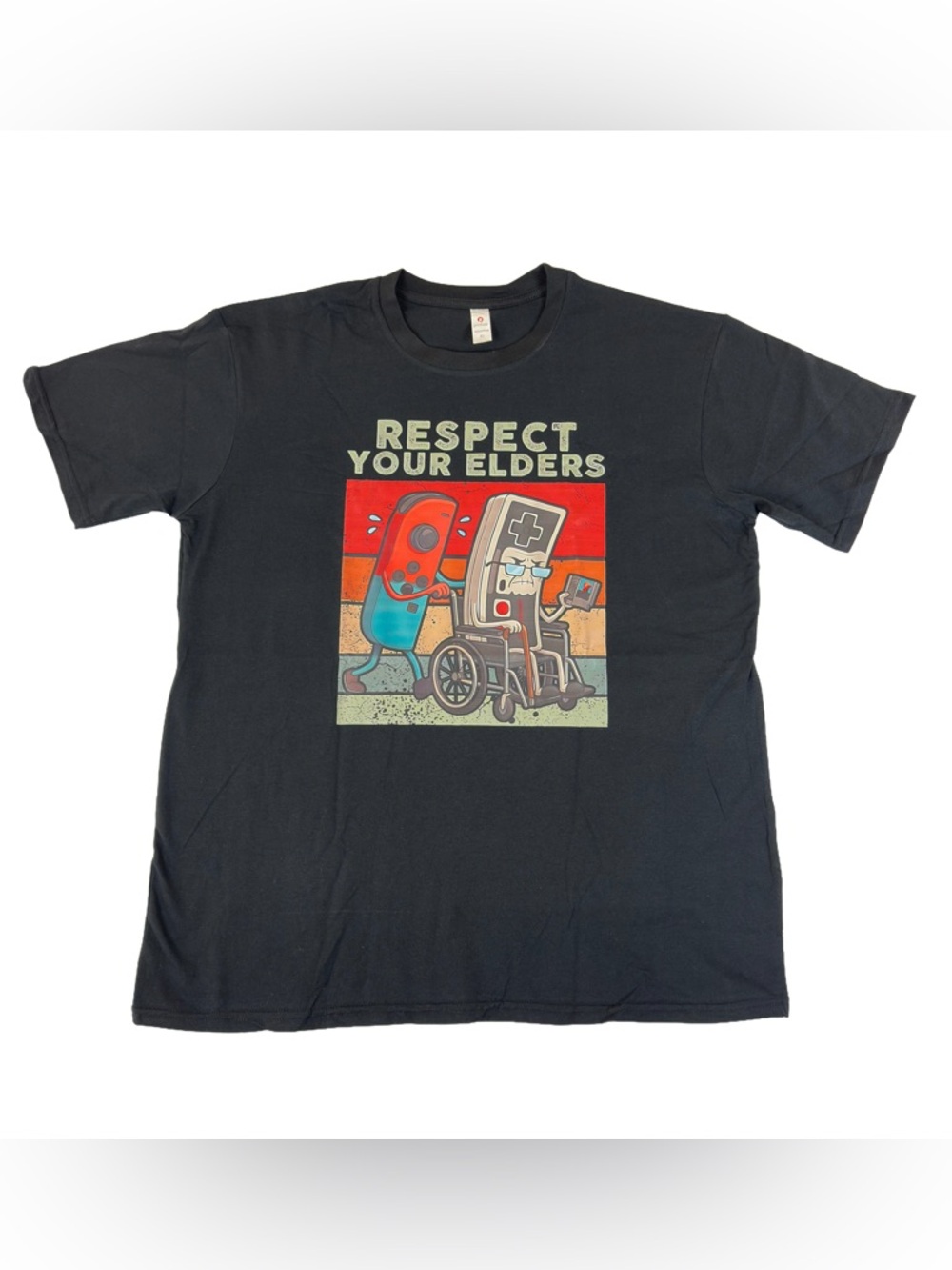 Respect Your Elders Graphic Tee - Black. XL